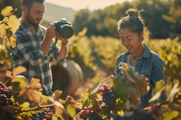 Visitas a vinícolas com produção de vinhos orgânicos
